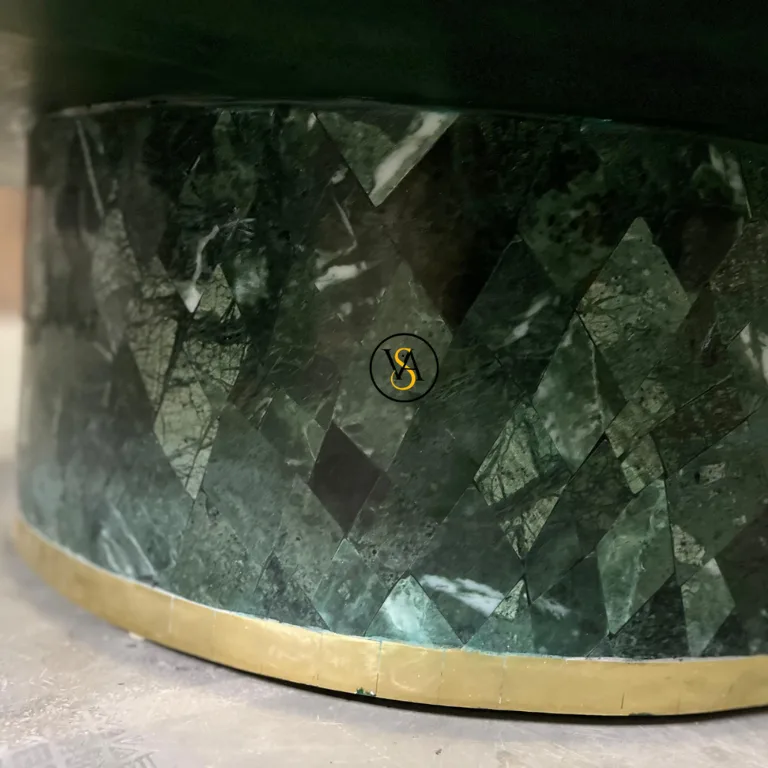 mother-of-pearl-green-marble-round-coffee-table-base Luxury Mother of Pearl Inlay Green Marble Round Coffee Table base