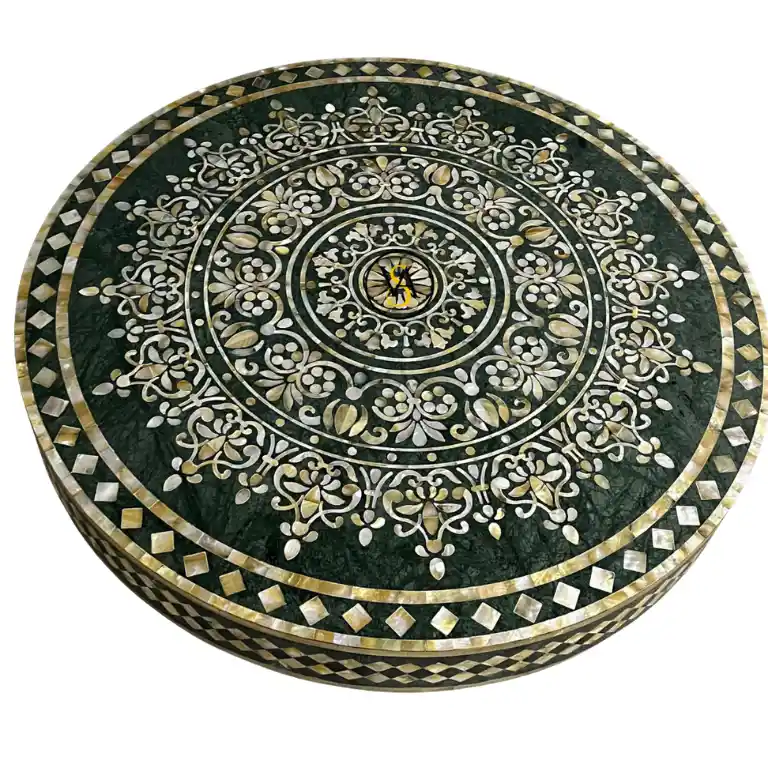 mother-of-pearl-green-marble-round-coffee-table-top