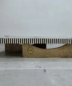Modern Bone Inlay Center Table with Luxury Brass Finish Base