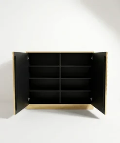Storage cabinet with six shelves for living room