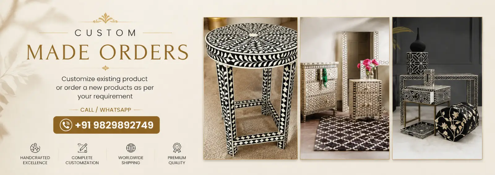 Luxury Custom Made Orders From VInayak Handicraft