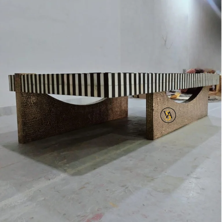Black Bone Inlay Coffee Table