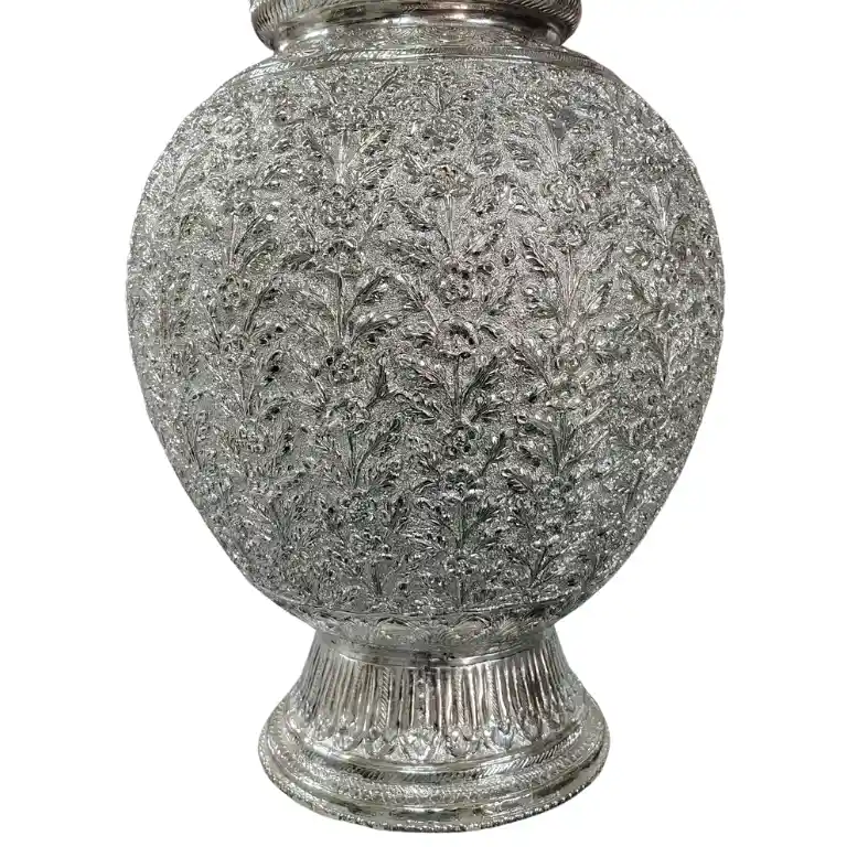 silver-plated-embossed-floral-decorative-pot-close-view