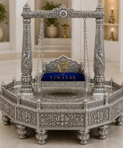Handmade Silver Laddu Gopal Ji Jhula