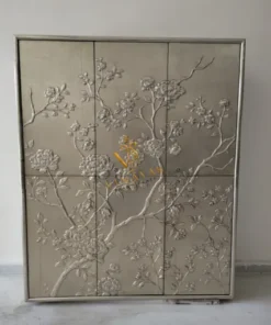 Alternative view of Handmade German Silver 6 Door Cupboard | Rose Floral Design