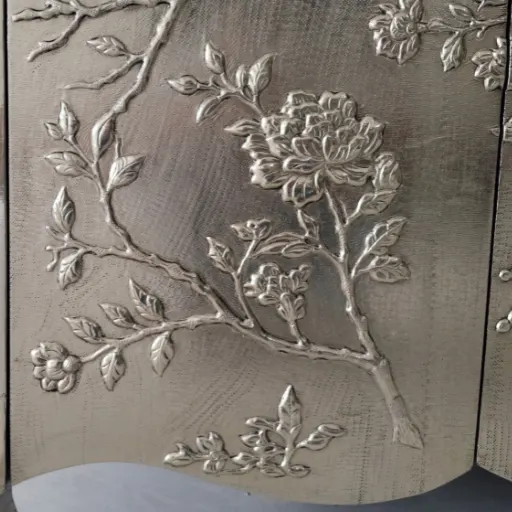Sideboard buffet cabinet with close up rose floral design