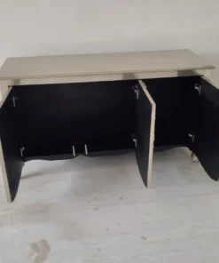German silver buffet cabinet with open door