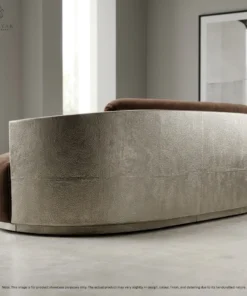 Custom curved luxury sofa for modern residential interiors