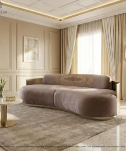 Designer curved luxury sofa for modern living room